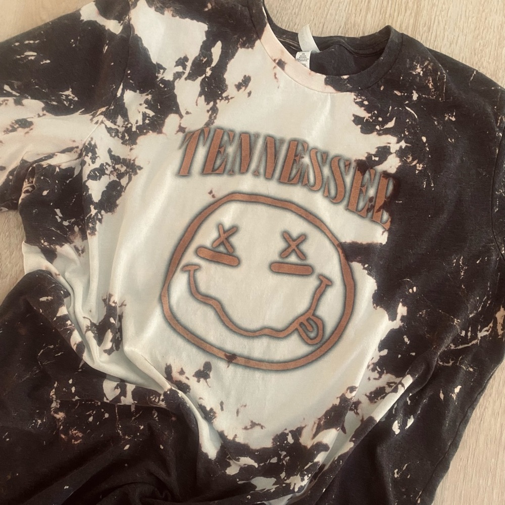 Tennessee nirvana football bleached tshirt